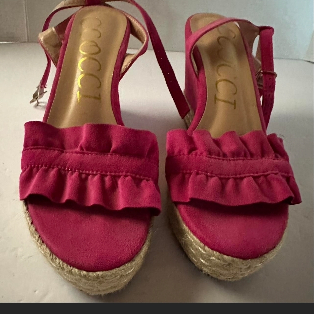 CCOCCI Women's Pink Espadrille Sandals